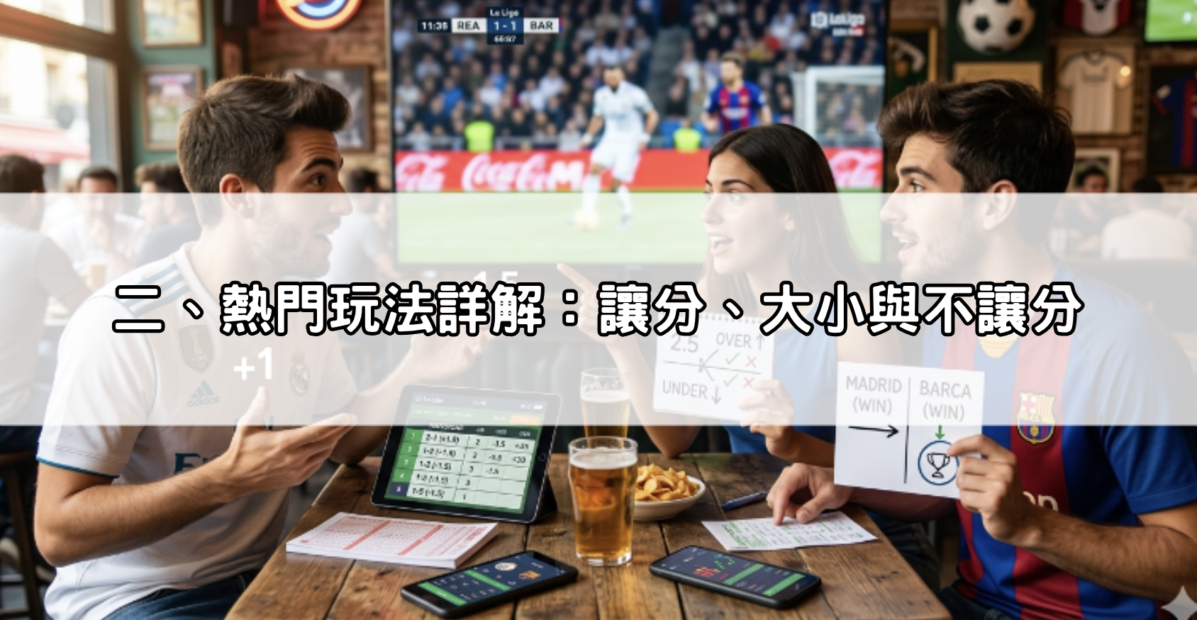二、熱門玩法詳解：讓分、大小與不讓分